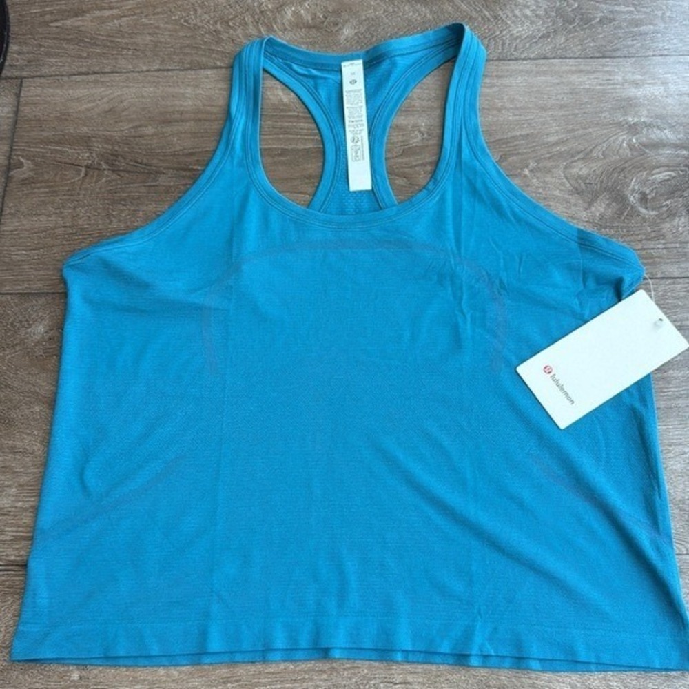 Lululemon Swiftly Tech Racerback Tank Top Waist Hawaiian‎ Blue size 14 NWT